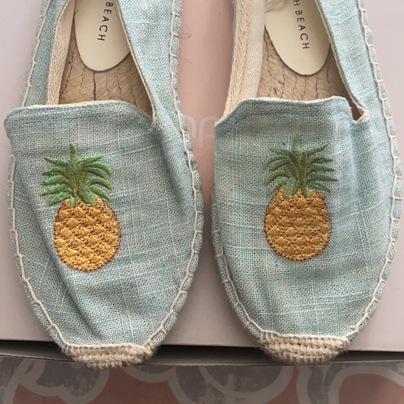 Embroidered pineapple espadrille flats - Picture 2 of 4